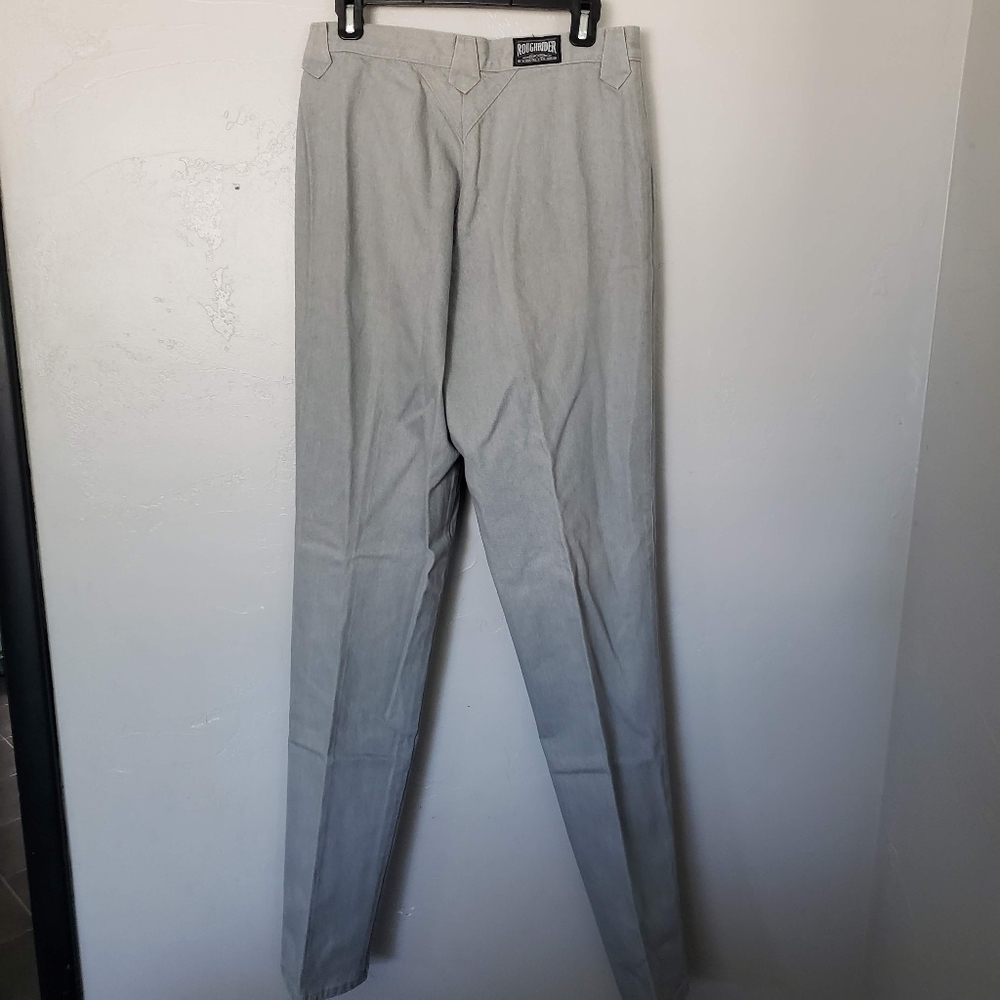 Roughrider Vintage Western Denim 13/14 Long Women's Grey Jeans High Rise 80s 90s
